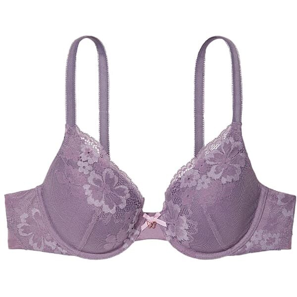 

Бюстгальтер Victoria's Secret Body By Victoria Lightly Lined Lace Full Coverage, темно-сиреневый