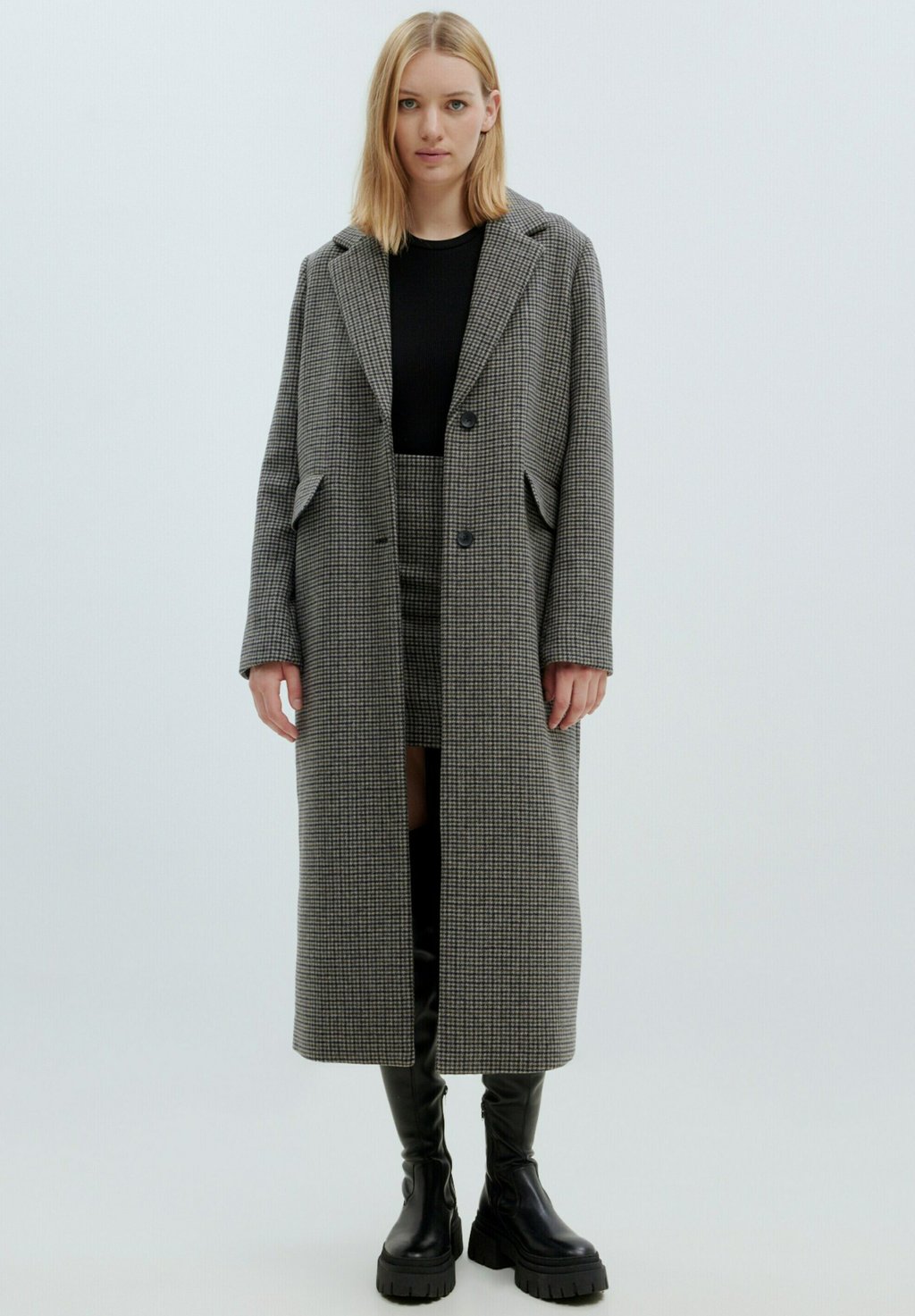 Классическое пальто ÜBERGANGS NINETTE EDITED, цвет schwarz grau hellgrau