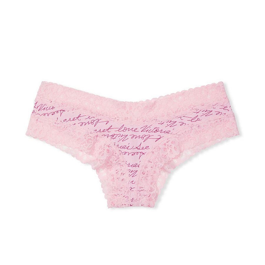 

Трусы Victoria's Secret Lace Waist Cotton Cheeky, розовый