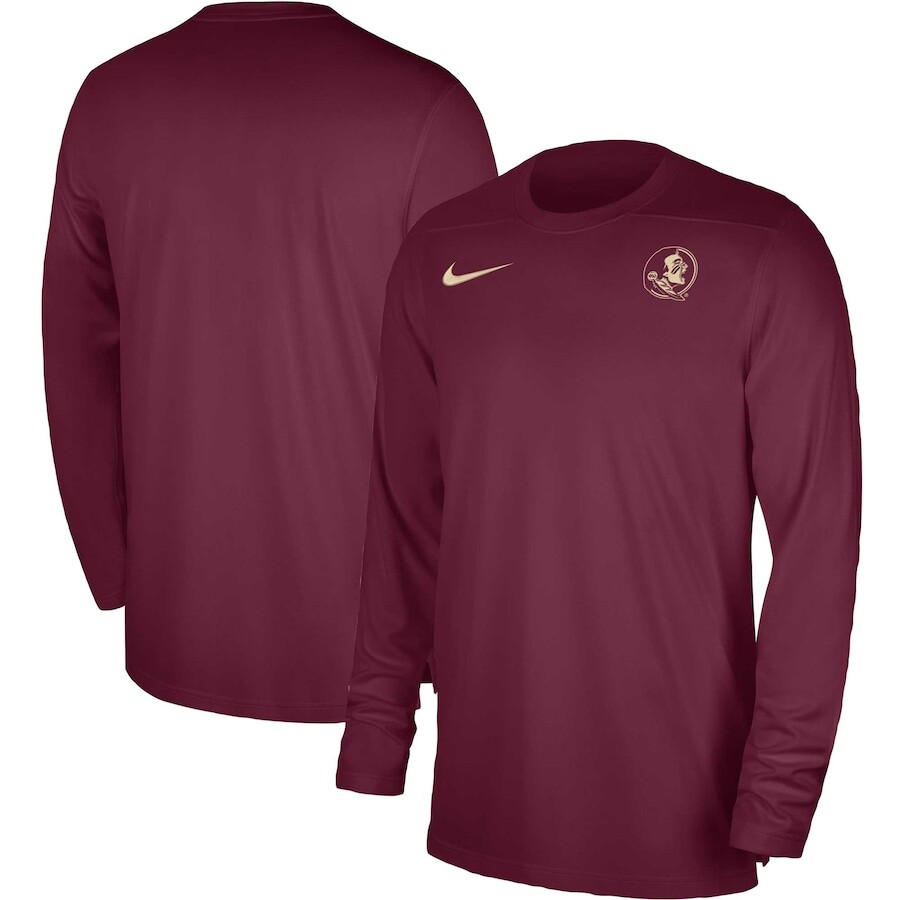 

Футболка с длинным рукавом Nike Florida State Seminoles, гранатовый