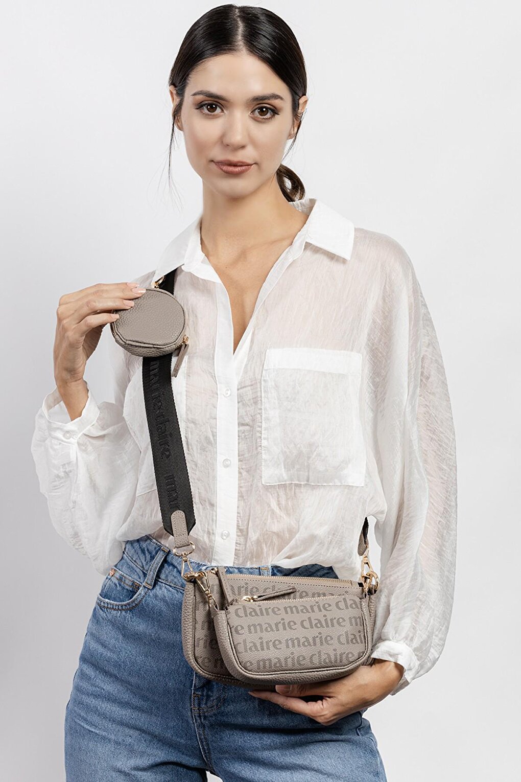 Норковая женская сумка-мессенджер Perla MC212105014 Marie Claire женский рюкзак marie claire цвет бургунди
