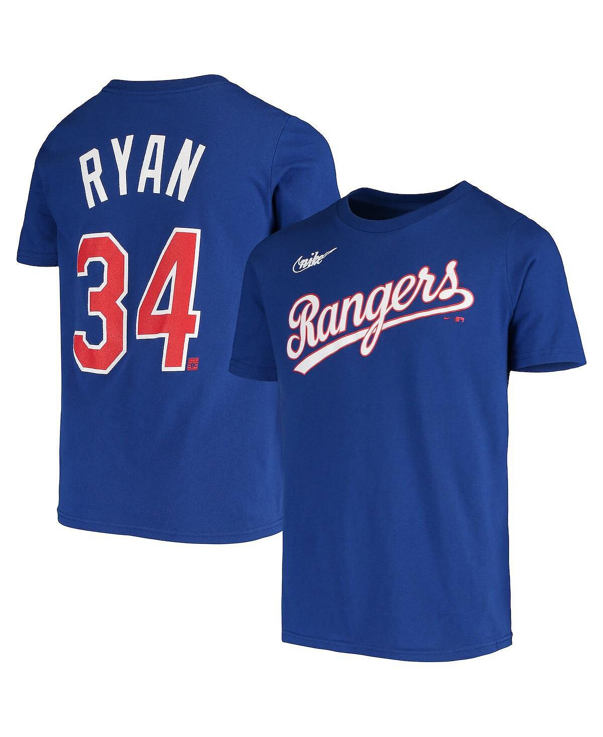 

Футболка Big Boys Nolan Ryan Royal Texas Rangers Cooperstown Collection с именем и номером игрока Nike