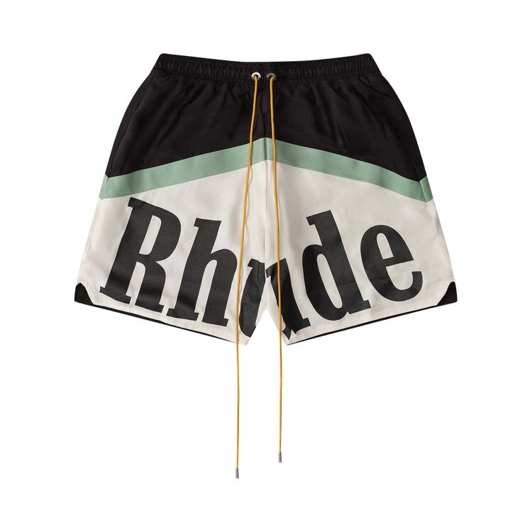 Шорты Rhude Awakeing 'Black/Green/Creme', черный