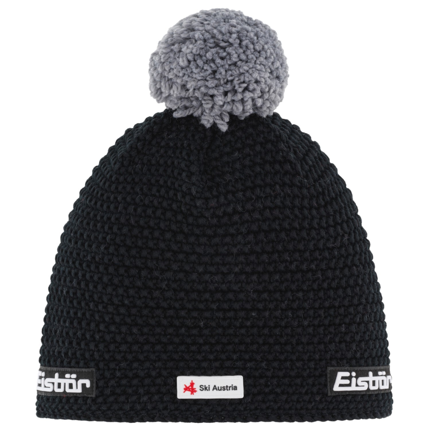 

Шапка Eisbär Jamie Pompon Ska, цвет Black/Grey Melange