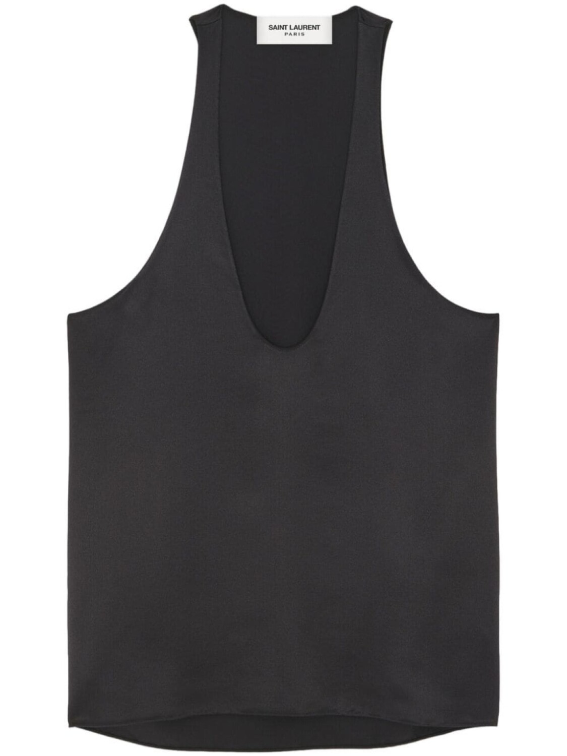 

Saint Laurent шелковая блузка без рукавов, черный