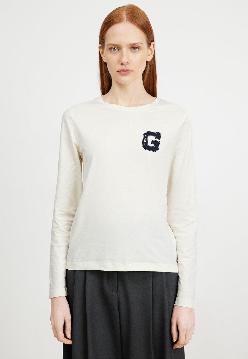 

Топ с длинными рукавами REG C-NECK GANT, кремовый