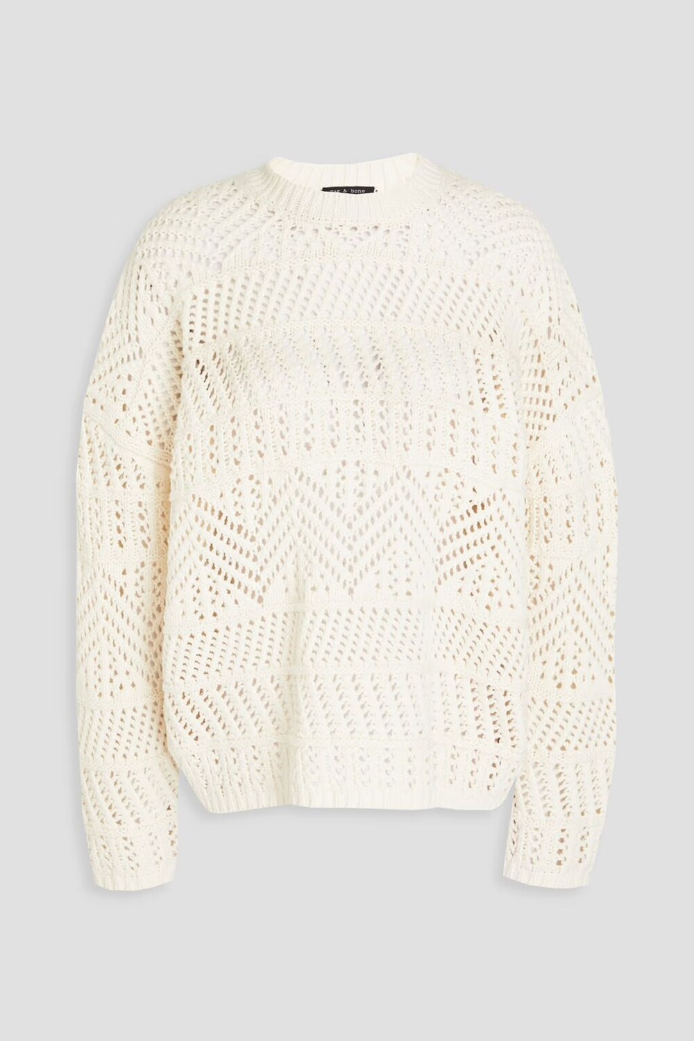 

Свитер Renee открытой вязки из смесового хлопка Rag & Bone, слоновая кость