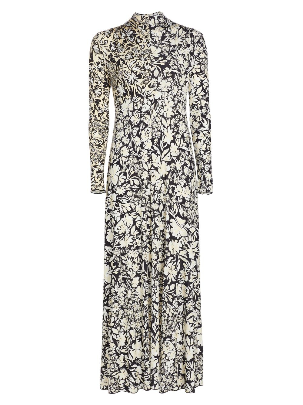 

Платье макси со сборками и цветочным принтом Jil Sander