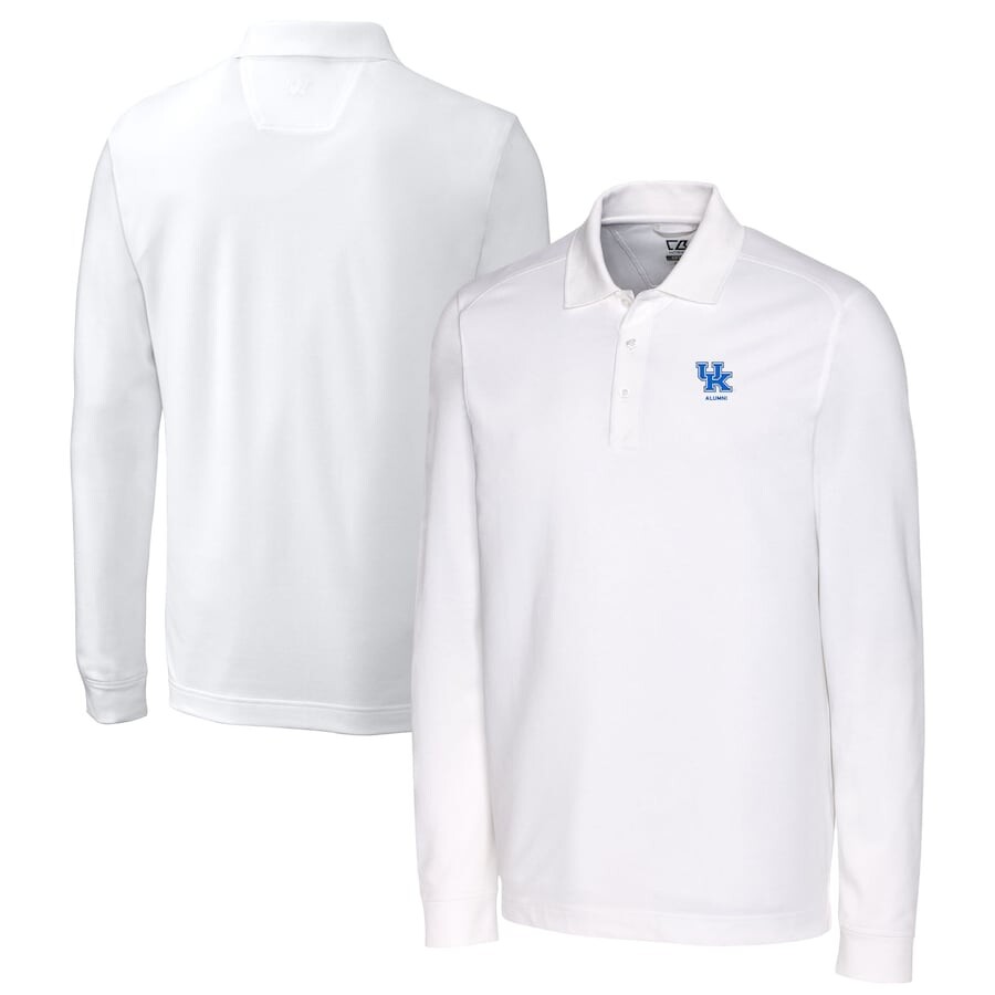 

Поло с длинным рукавом Cutter & Buck Kentucky Wildcats, белый