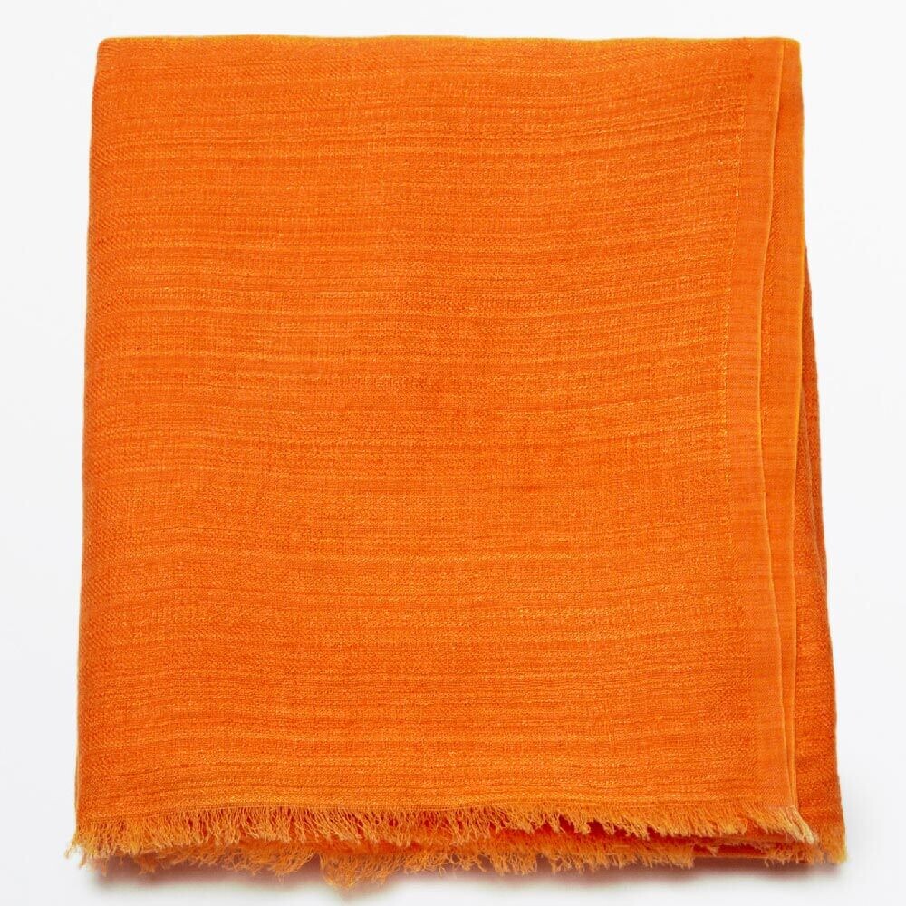 

Шарф Massimo Dutti Cotton And Linen Blend, оранжевый