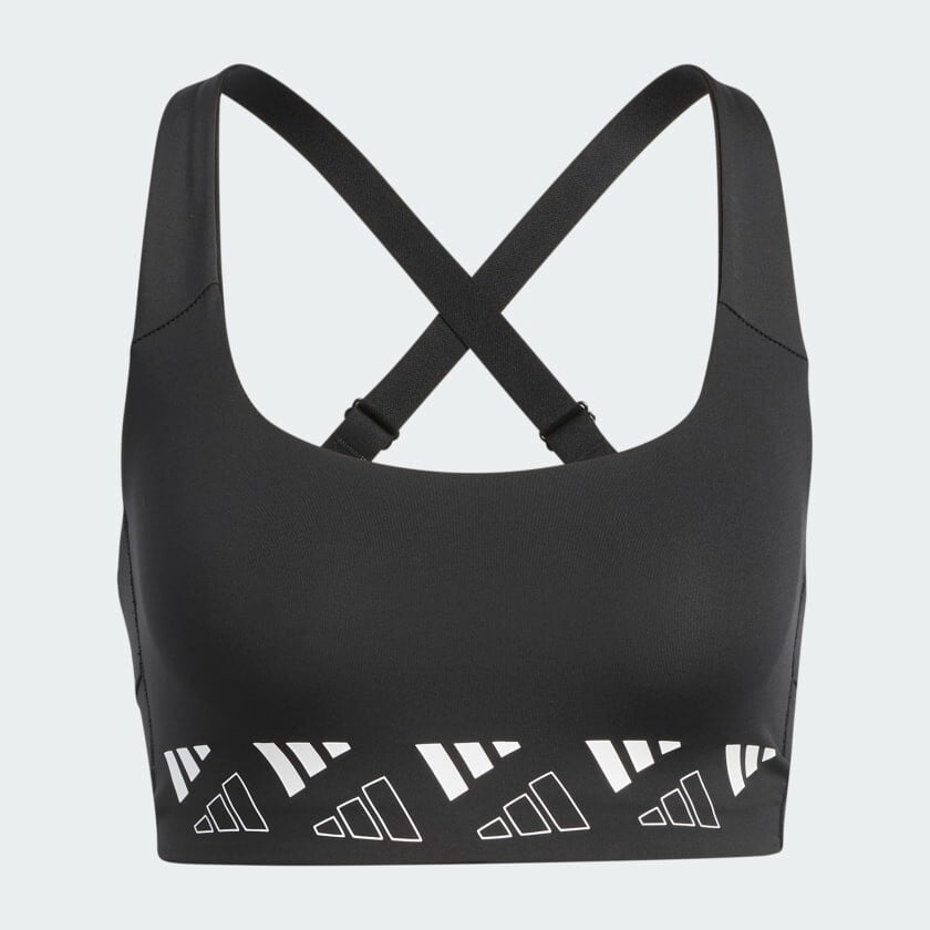 

Спортивный бюстгальтер Adidas Powerimpact Medium-support Logo, черный/белый