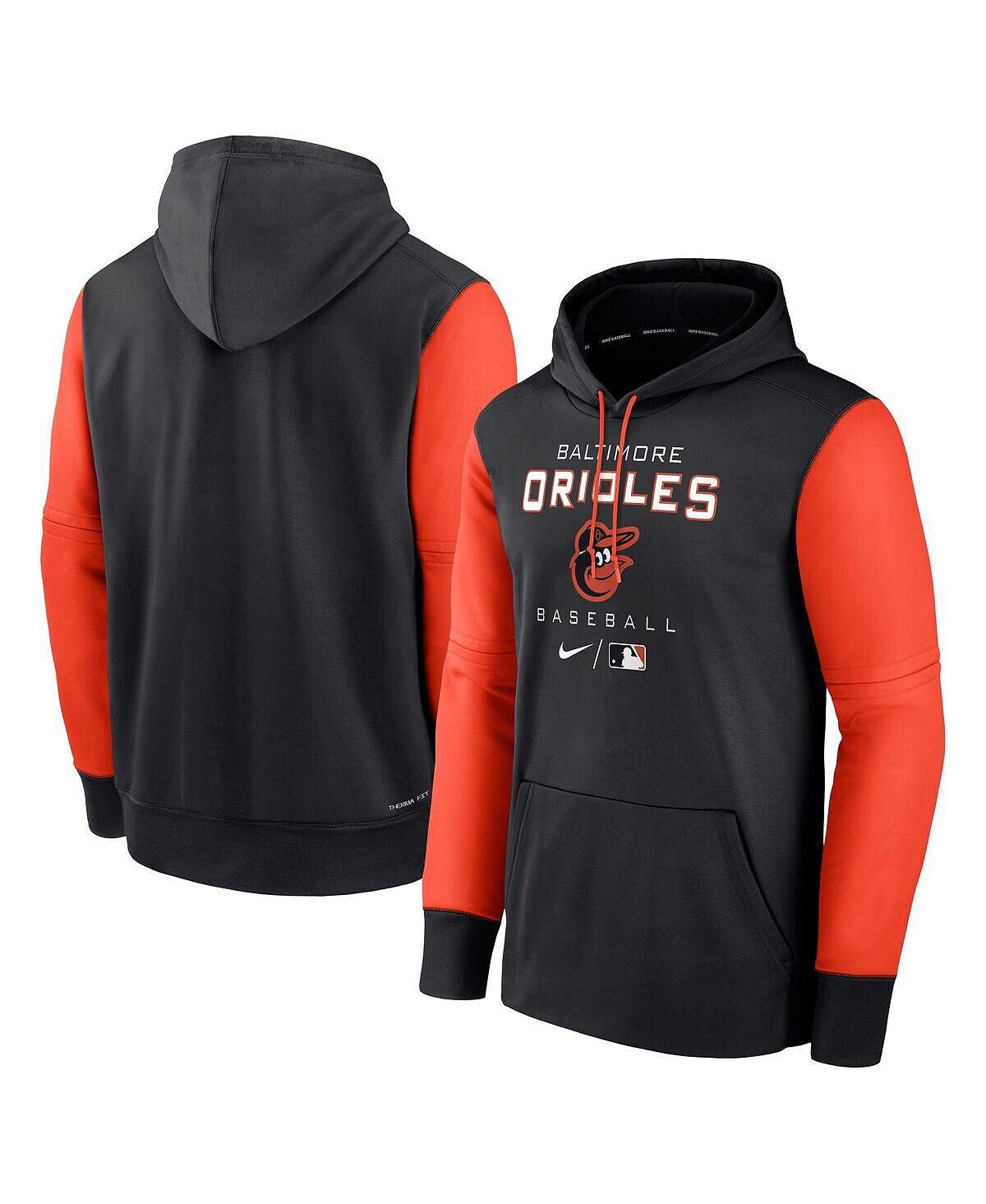 

Мужская черно-оранжевая худи baltimore orioles authentic collection performance Nike, мульти