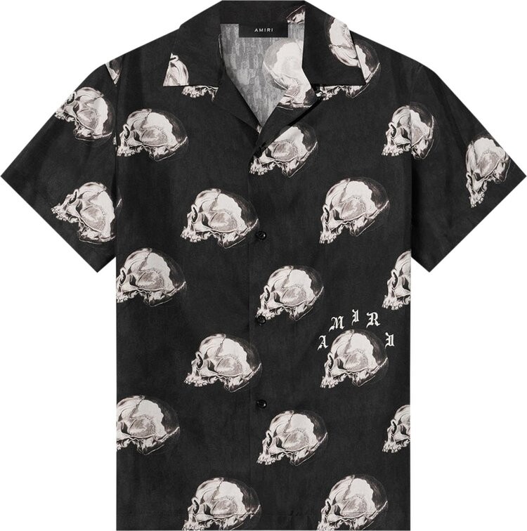 

Рубашка Amiri All Over Skull Bowling Shirt 'Black', черный