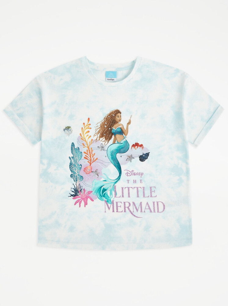 

Футболка Disney The Little Mermaid с блестками и принтом тай-дай George.
