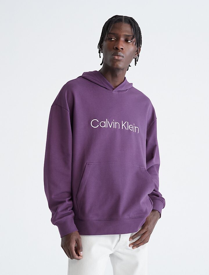 

Толстовка Calvin Klein Relaxed Fit Standard Logo, фиолетовый