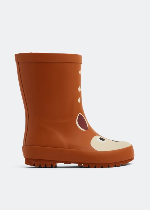 

Ботинки STELLA MCCARTNEY Deer print rain boots, коричневый