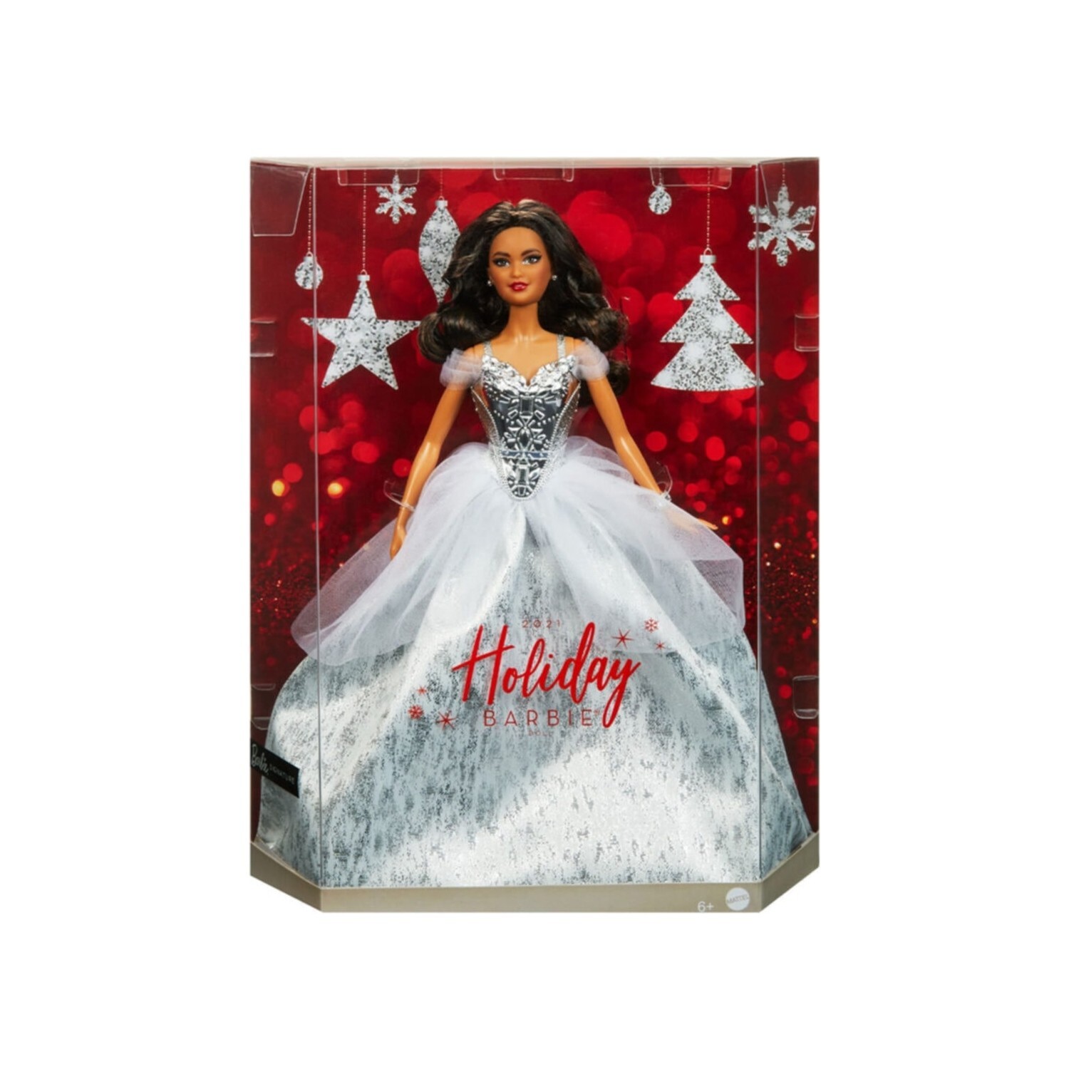 

Кукла Barbie Holiday 2021 с черными волнистыми волосами