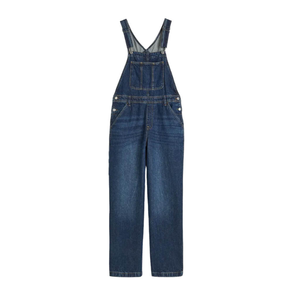 

Джинсовый-комбинезон H&M Straight Denim, синий