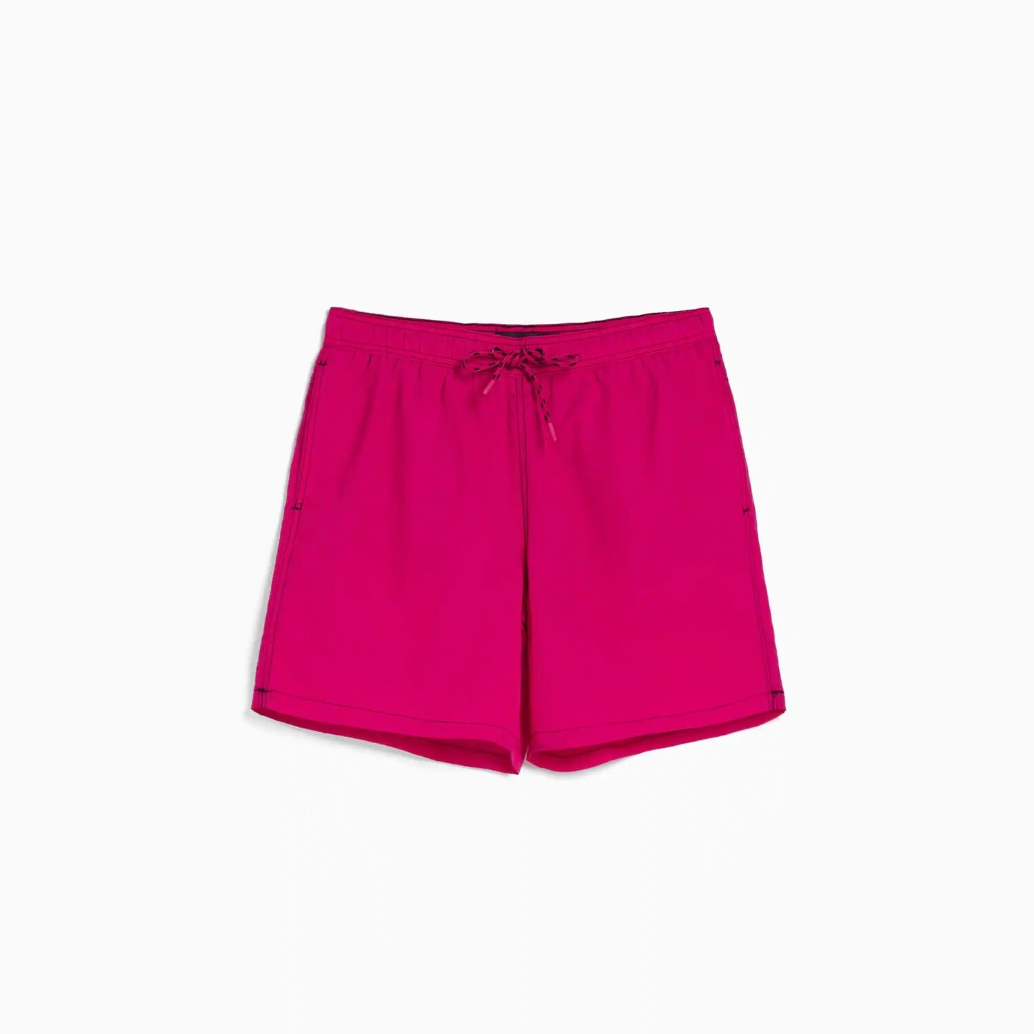 

Шорты Bershka Swimming Trunks With Contrast Thread, ярко-розовый