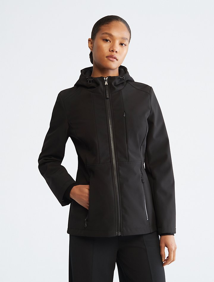 Куртка Soft Shell с капюшоном Calvin Klein, черный