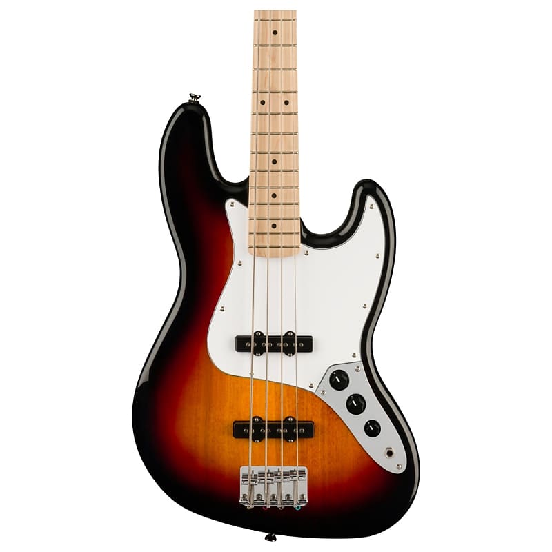Squier Affinity Series Jazz Bass, кленовый гриф, 3 цвета Sunburst