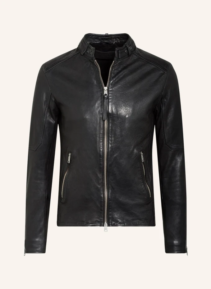 

Кора кожаная куртка Allsaints, черный