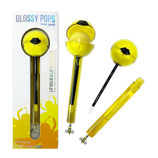цена Glossy Pops Novelty Бальзам для губ и блеск для губ Bee Mine, 1 шт.