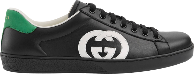 Кроссовки Gucci Ace Interlocking G - Black White, белый - фото