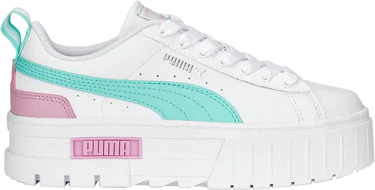 

Кроссовки Puma Mayze Leather Jr White Mint, белый
