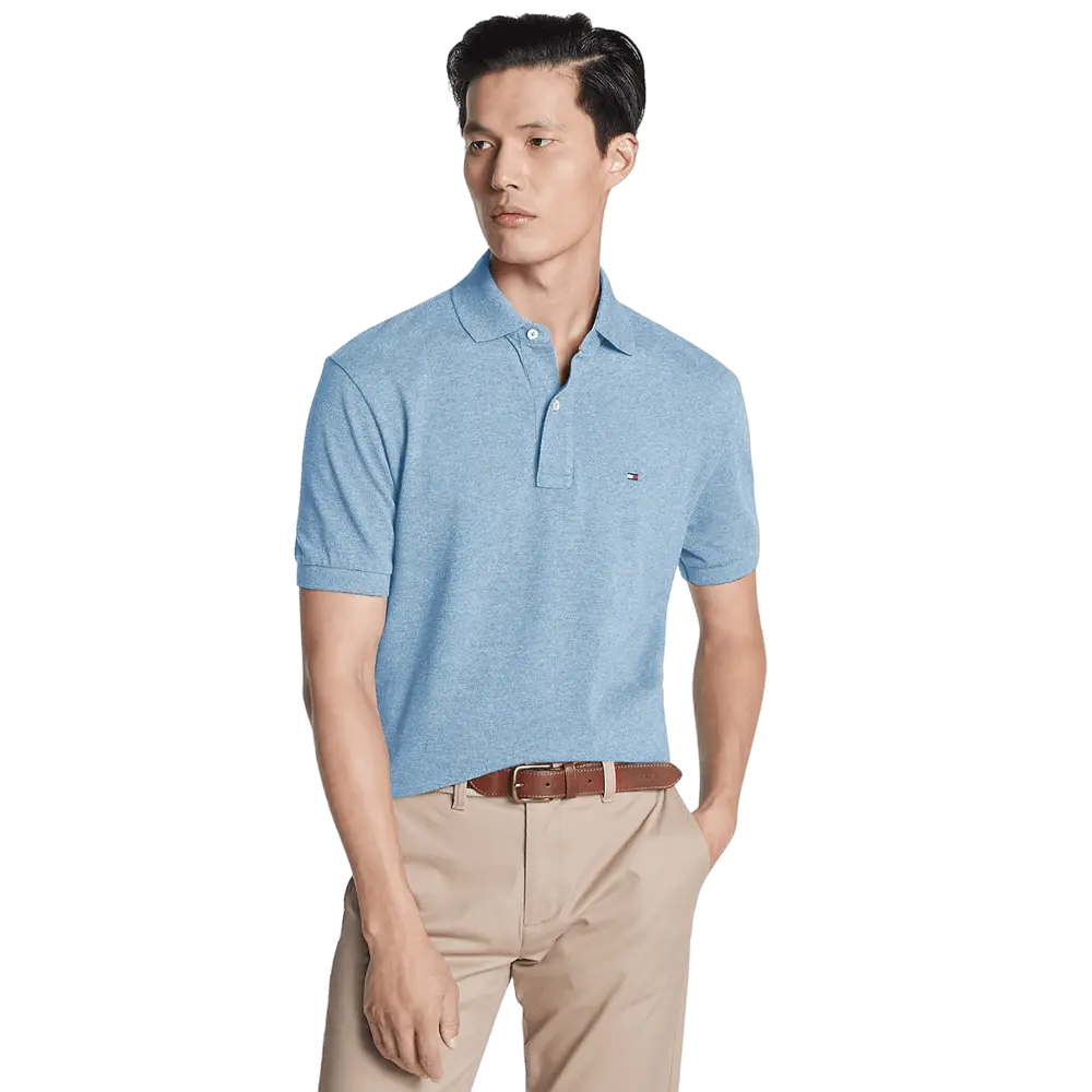 

Поло Tommy Hilfiger Classic Fit Pique, голубой