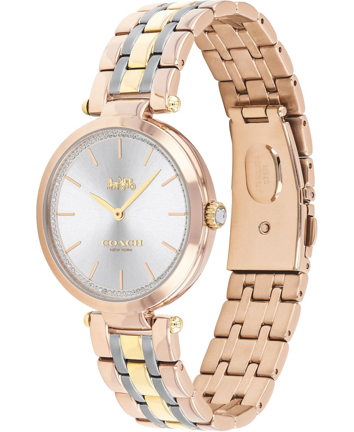 Tri tone women's store watch