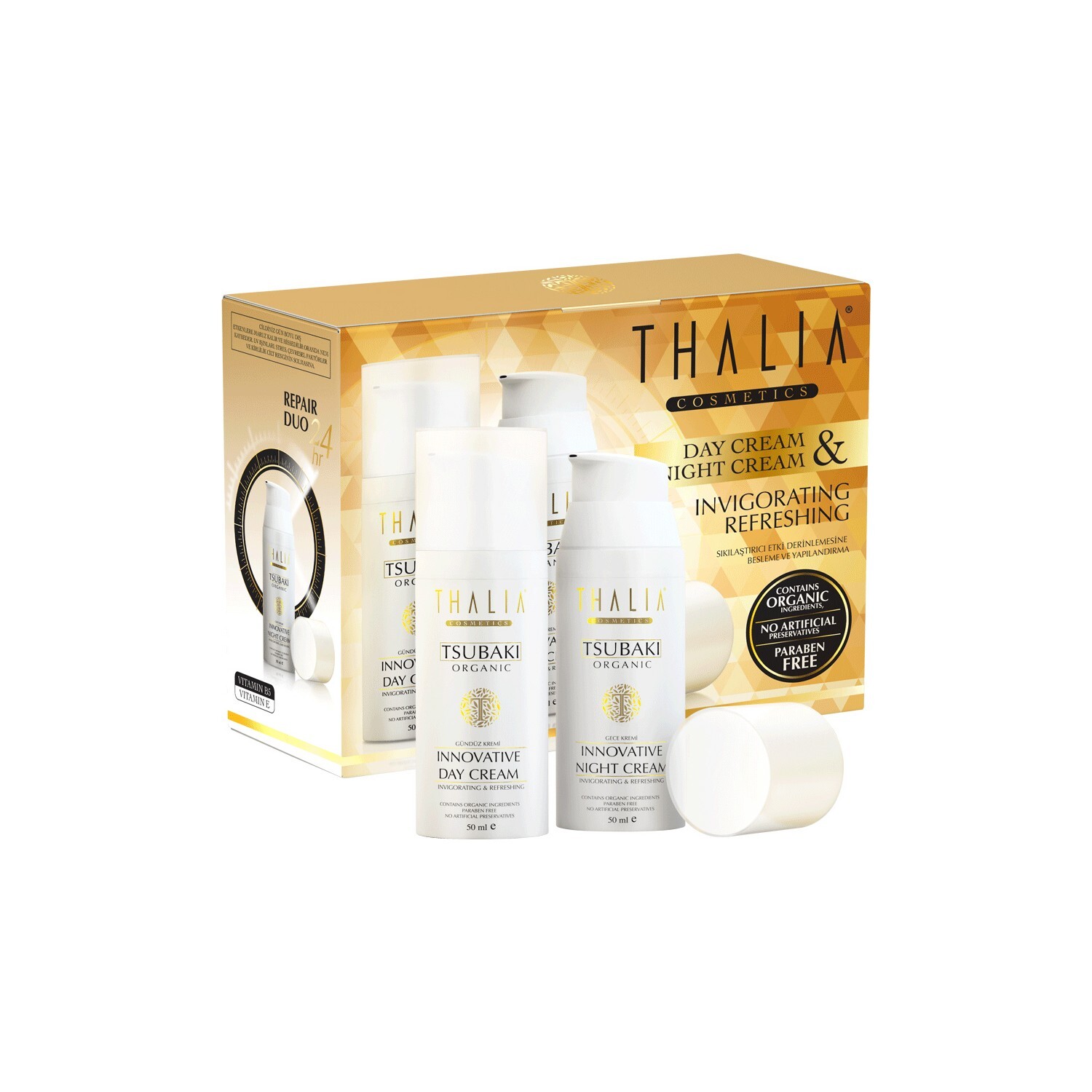 

Thalia Organic Tsubaki Oil Night-Day Крем для ухода за лицом 2 шт., набор 50 мл X 2 шт.