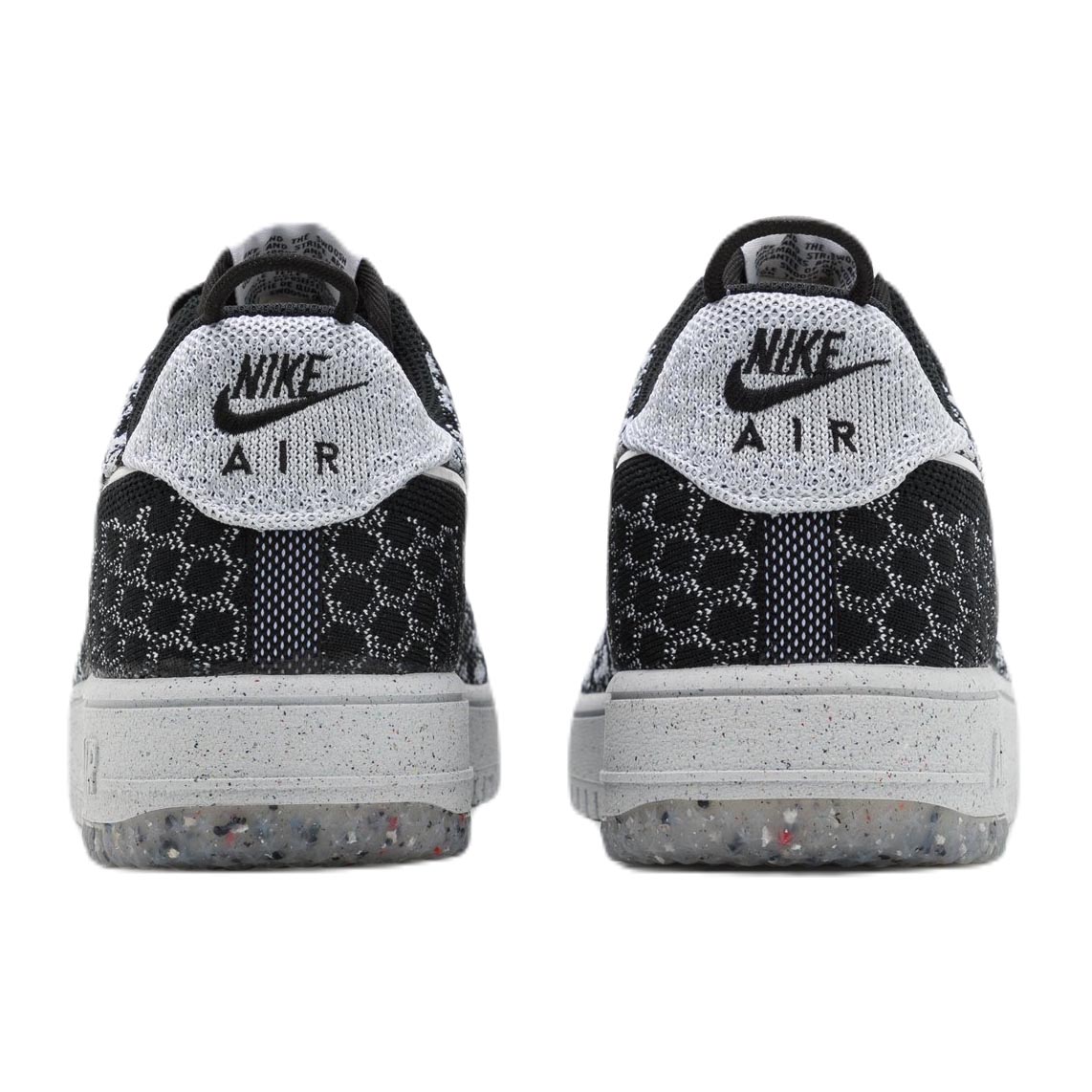 Black and white discount flyknit air force 1