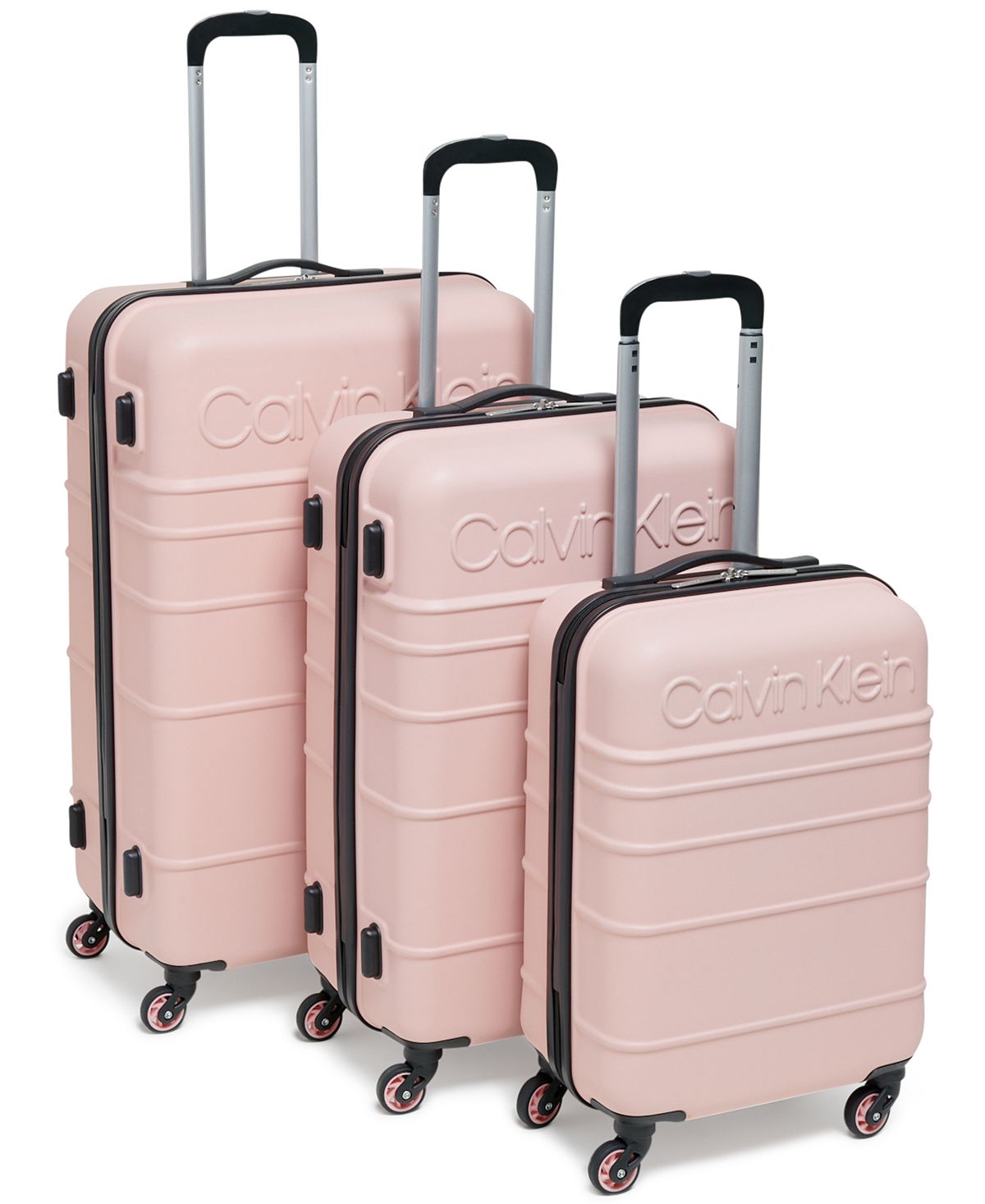 Набор жестких боковых чемоданов fillmore, 3 предмета Calvin Klein, розовый