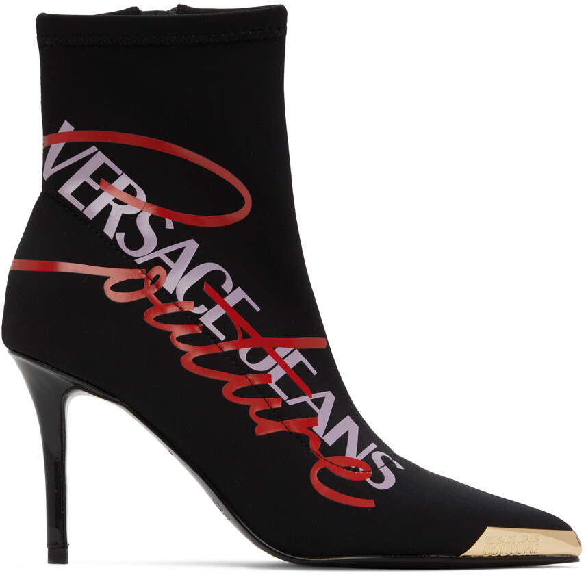 

Черные ботильоны с логотипом Versace Jeans Couture