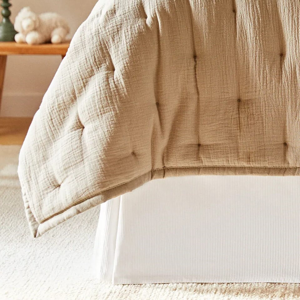 Подзор для кровати Zara Home Ribbed Valance, белый 3 шт простыни и наволочка простыня для кровати домашний текстиль покрывало для дома покрывало для кровати наматрасник набор простыней к
