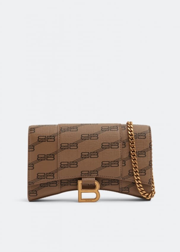 

Кошелек BALENCIAGA Hourglass chain wallet, принт