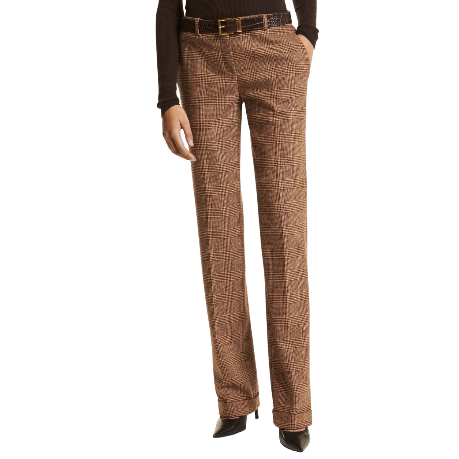 

Брюки Michael Kors Carolyn Glen Plaid Stretch Flannel, коричневый