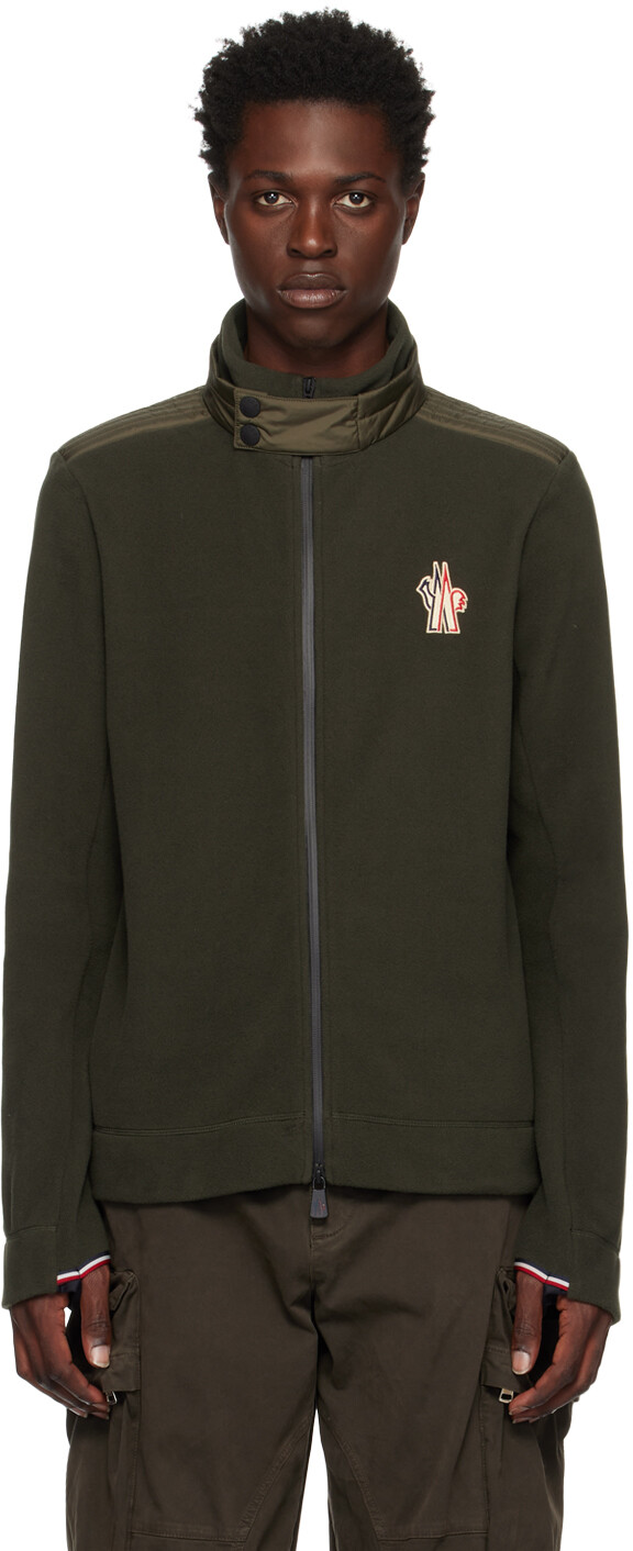 

Водоотталкивающая куртка цвета хаки Moncler Grenoble