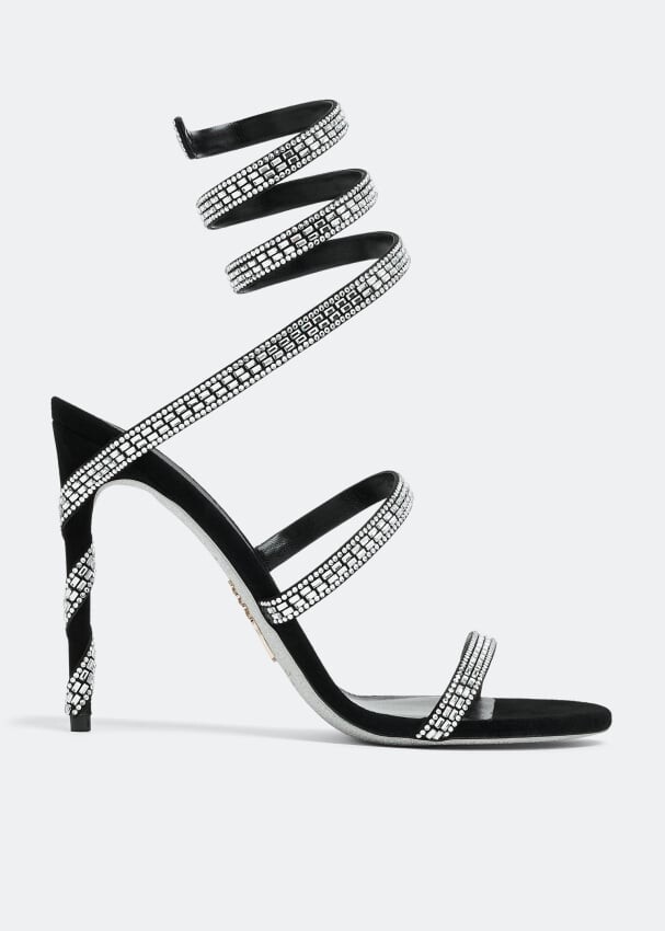 

Сандалии RENÉ CAOVILLA Margot crystal-embellished sandals, черный