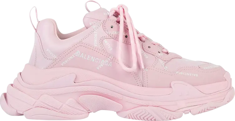 

Кроссовки Balenciaga Triple S Sneaker Allover Logo - Light Pink, розовый