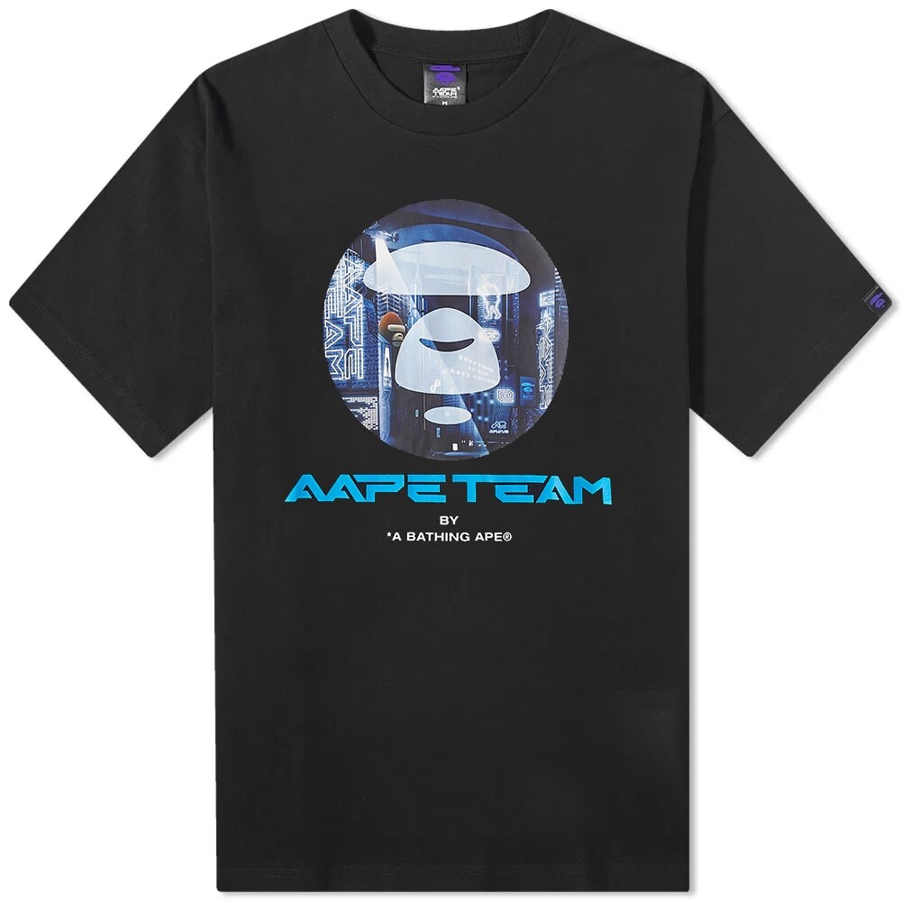 

Футболка AAPE Team Moon Head Tee, Черный