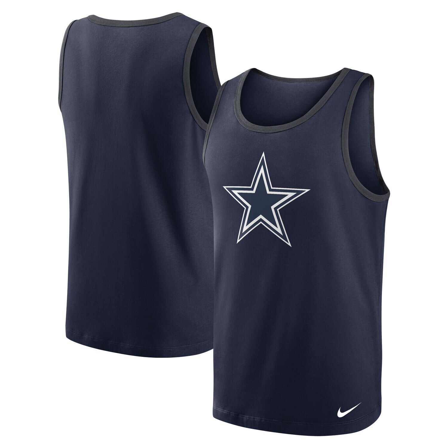 Мужская темно-синяя майка Nike Dallas Cowboys Tri-Blend мужская темно серая майка atlanta falcons tri blend nike