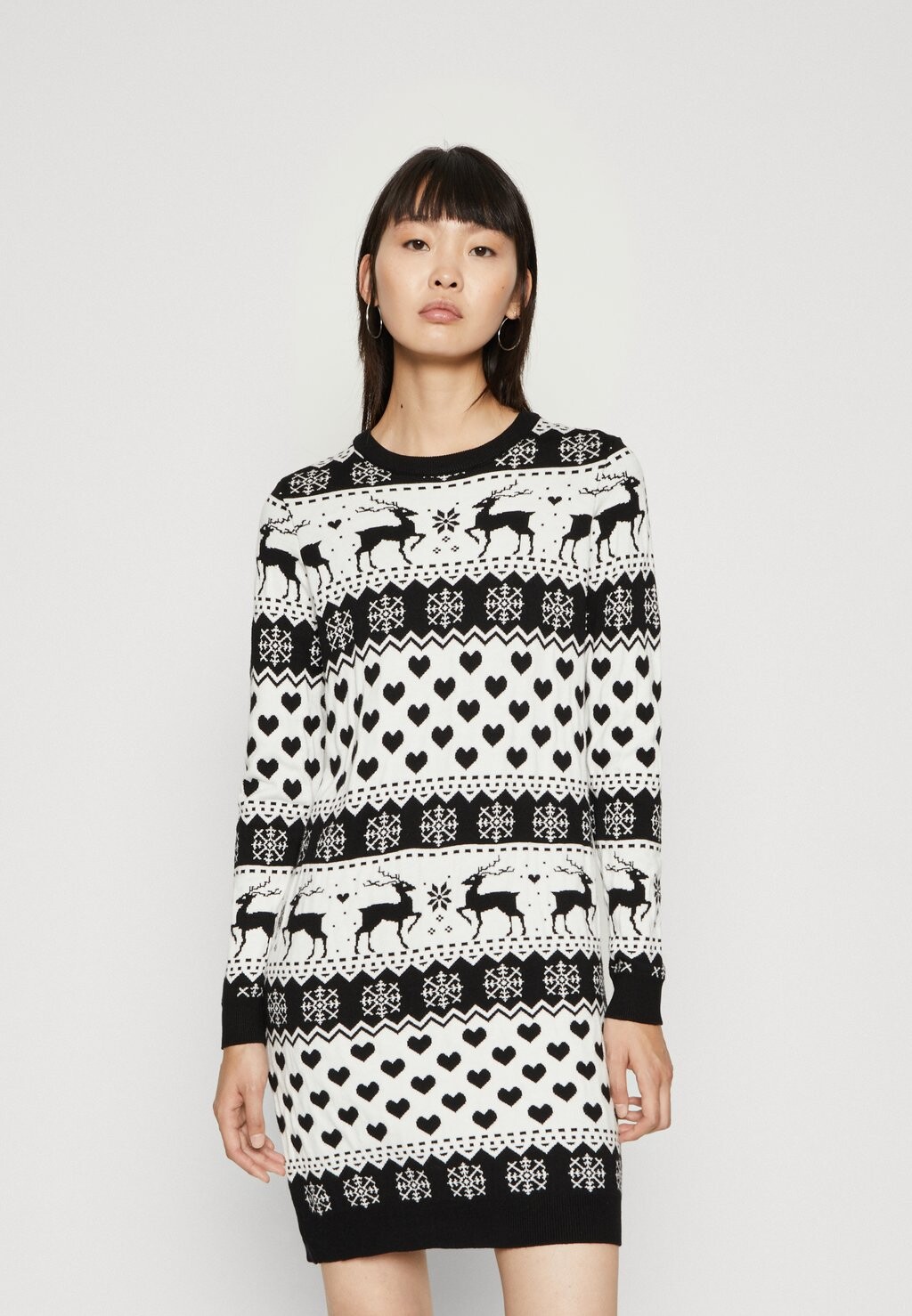 Платье Point ONLY Tall ONLXMAS DEER DRESS, цвет cloud dancer/black