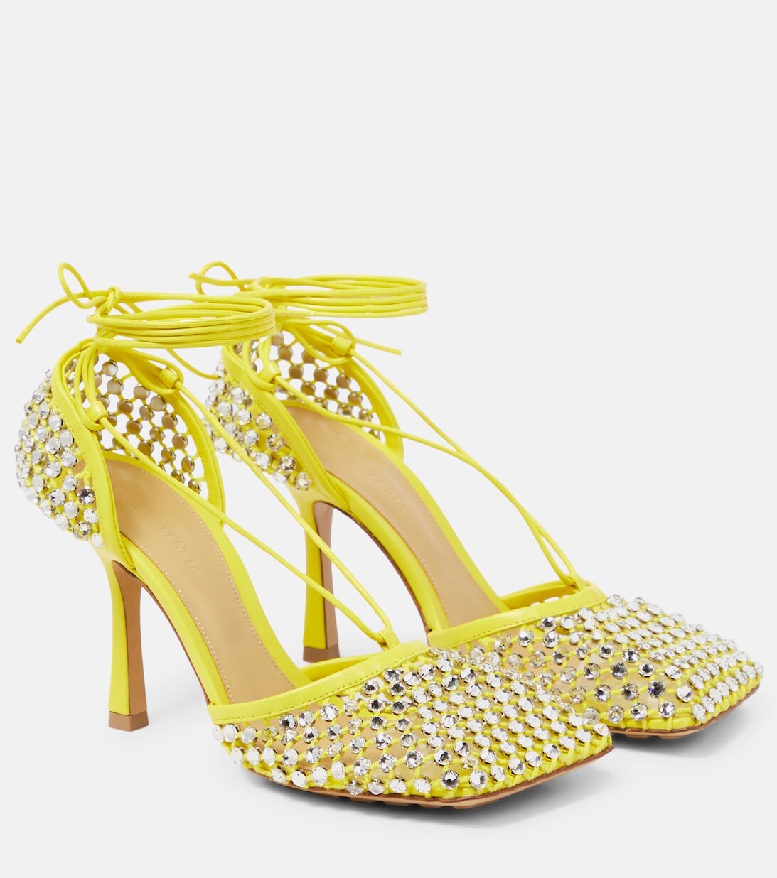 

Декорированные туфли-лодочки Sparkle Stretch Bottega Veneta, желтый