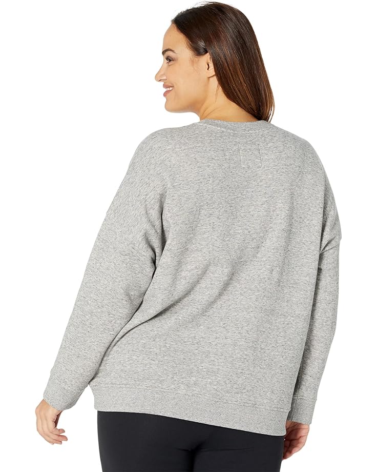 цена Толстовка Madewell Plus Size MWL Foundational Fleece Classic Crew Neck Graphic Sweatshirt, цвет Heather Pepper