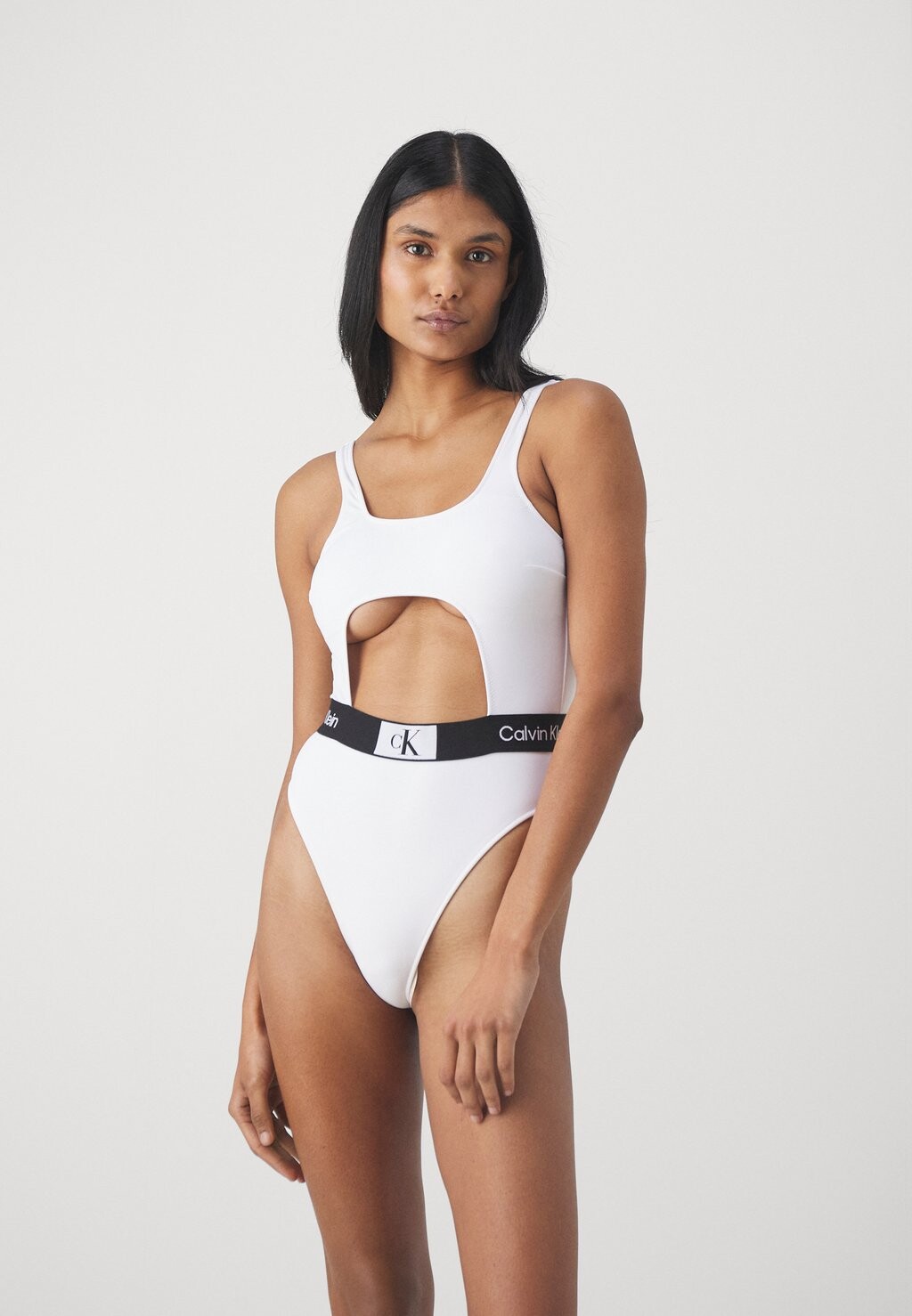

Купальник CUT OUT Calvin Klein Swimwear, белый