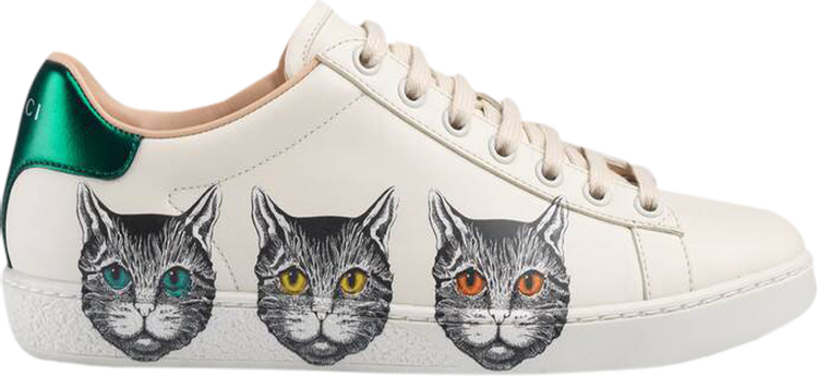 Кроссовки Gucci Wmns Ace Mystic Cat, белый - фото