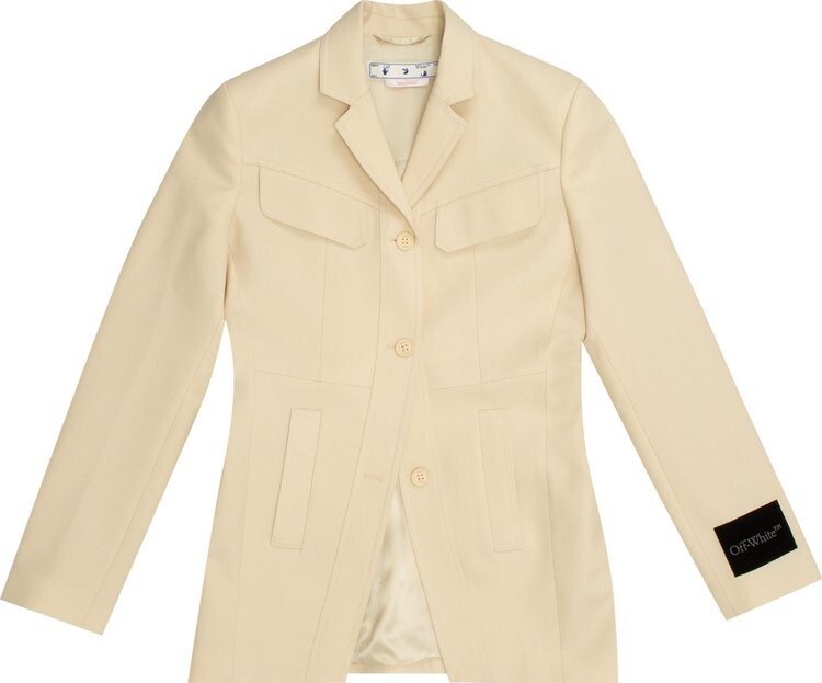 

Куртка Off-White Toybox Dry Wo Belted Jacket Sand, загар