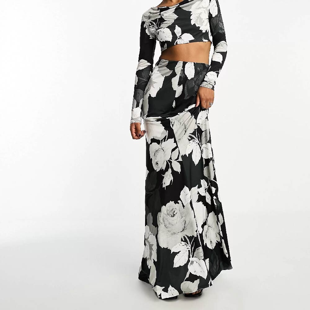 цена Юбка Day 6 Puddle Length Maxi, черный/белый